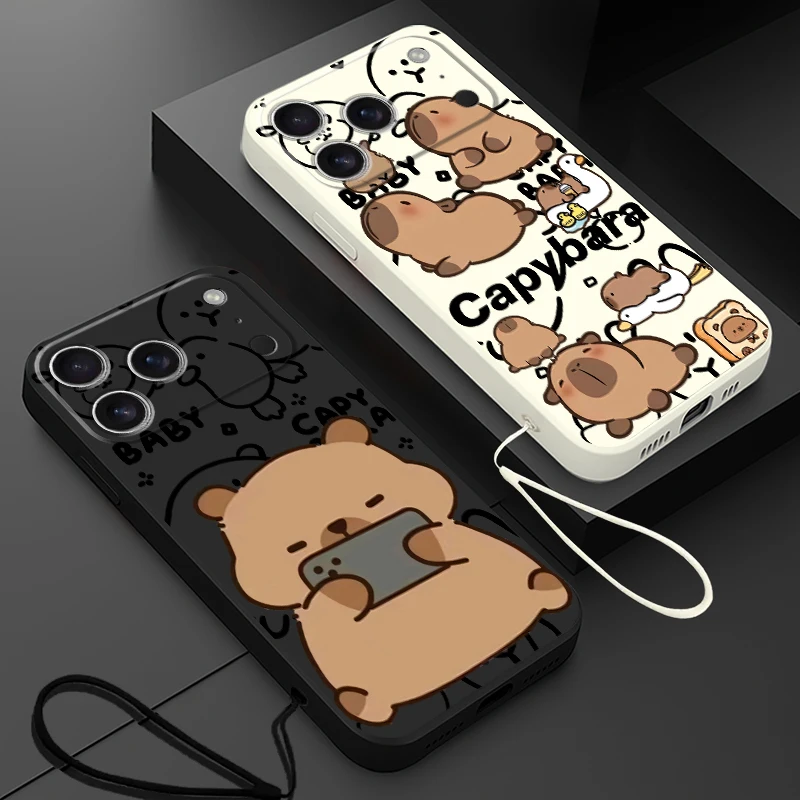 Phone Cover Case for Apple iPhone 17 Pro Max 15 12 Plus 13 Mini XS XR Air 11 16 7 8 Capybara Cute 