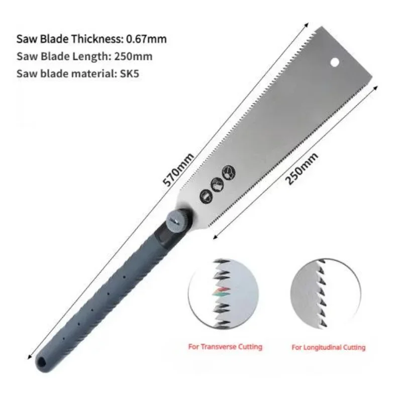 Imagem -06 - Japonês Tenon Saw Pull Serras Tenon Madeira Corte Fino Carpintaria Flush Cut Flexível 3-edge Tooth 1pc