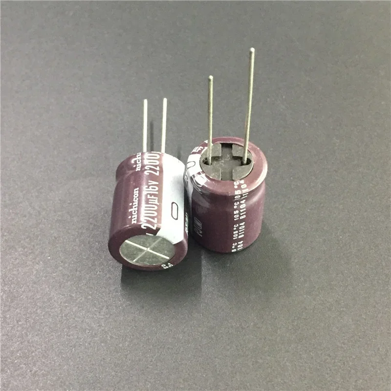 5pcs/50pcs 2200uF 16V NICHICON PJ Series 16x20mm Low Impedance Long Life 16V2200uF Aluminum Electrolytic capacitor