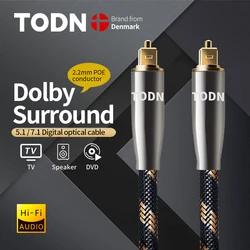 TODN 5.1 Digital Optical Audio Toslink Cable Fiber Optic Audio Cable 1m 2m 3m 10m 15m for Hi-Fi DVD TV   TODN 5.1 Digital