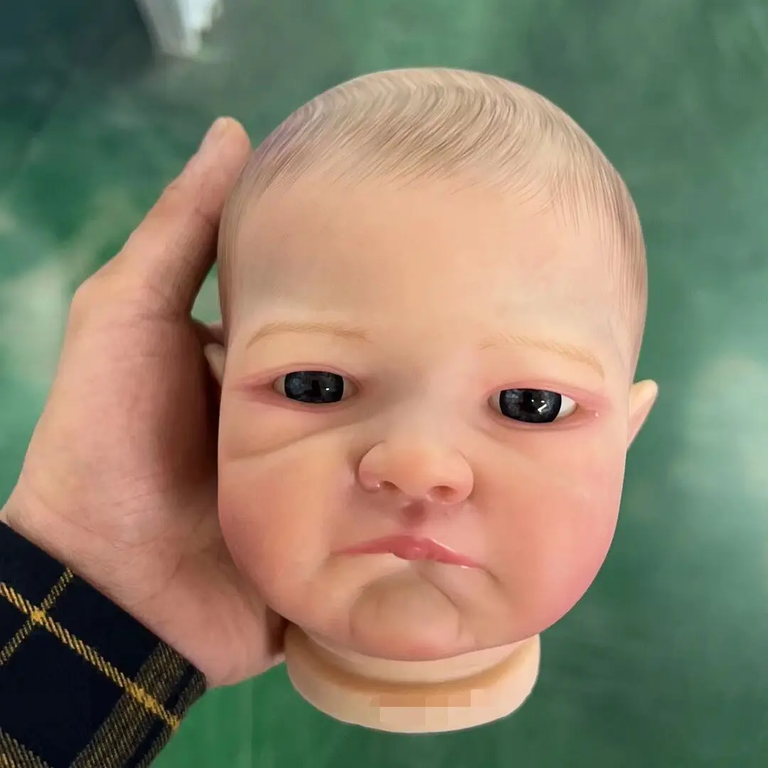 NPK 19inch August Awake Reborn Baby Doll Parts with 3D Painted Visible Veins And Cloth Body Included Collectible Toy for Adults