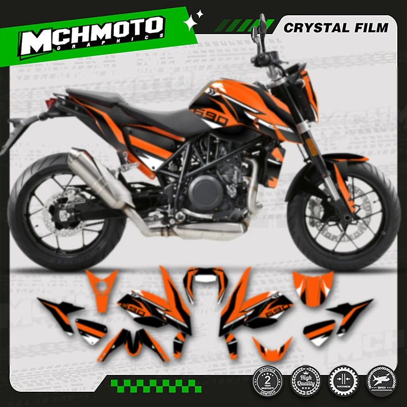 

MCHMFG Motorcycle Graphics Background Decals Stickers Kits For KTM 2012-2020 DUKE 690 Number Name Custom