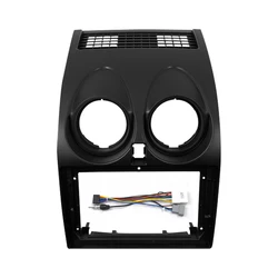 WQLSK Car Audio 2 Din 9 Inch Fascia Frame for Nissan Qashqai 2008-2014 Dashboard Fascias Panel Mount Installation Kit