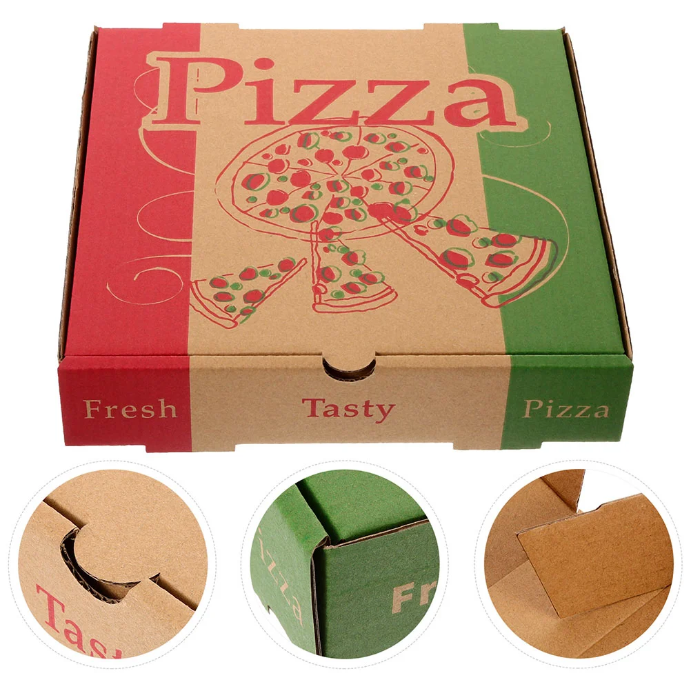 

10 Pcs Pizza Box Multi-function Boxes Gift Container Wrapping Keeps Fresh Take Out Party Favor Travel