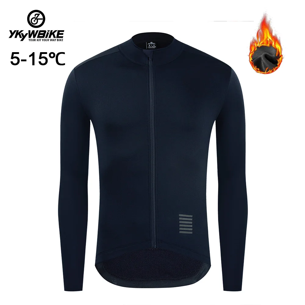 Ykyw Herren Pro Herbst Winter Langarm Thermo Fleece Jacke MTB Mann Rad trikot Fahrrad hemden Outdoor Fahrrad Kleidung Mantel – Detail 15