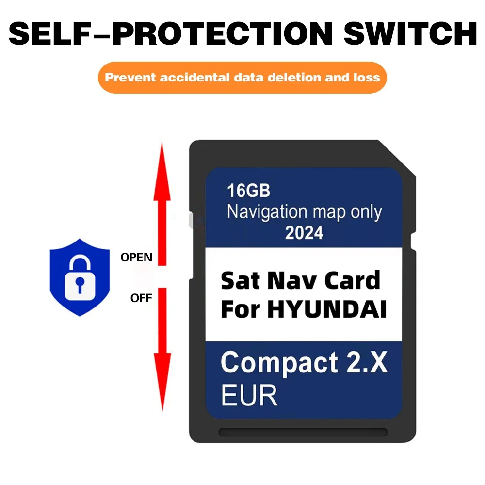 for Hyundai H1/i20/Santa Fe/Grand Santa Fe/Tucson Sat Nav SD Card Europe UK Maps 2024 Version Data Update Navigation GEN2