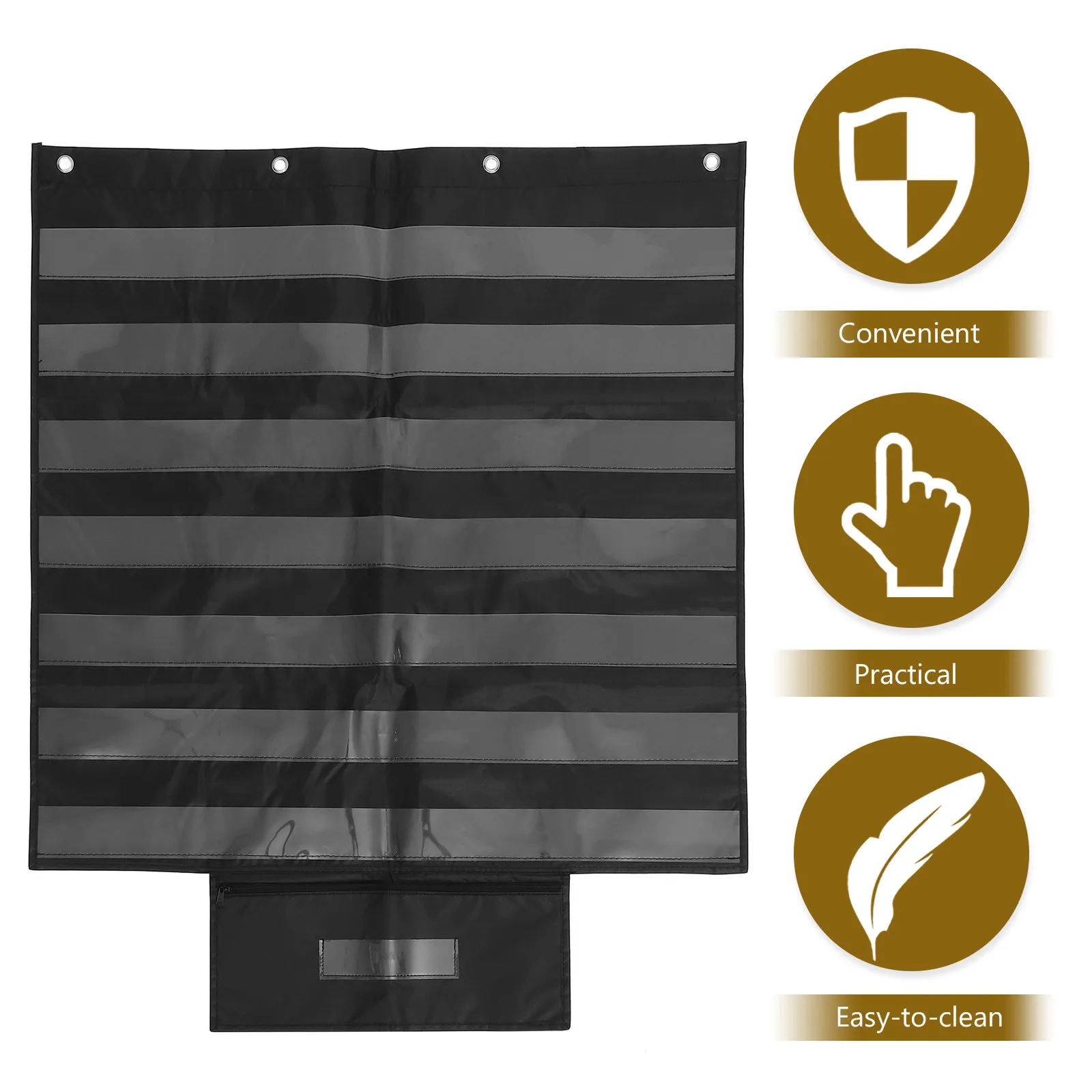 Classroom Pocket Chart Wall Hanging Organizer for Word Cards Calendar Teaching Supplies and Lesson Planning