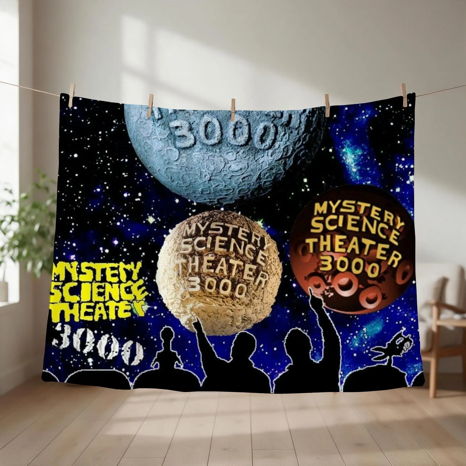MST3K - Mystery Science Theater 3000 Logo Throw Blanket couch cozy soft plush fuzzy picnic outdoor blanket