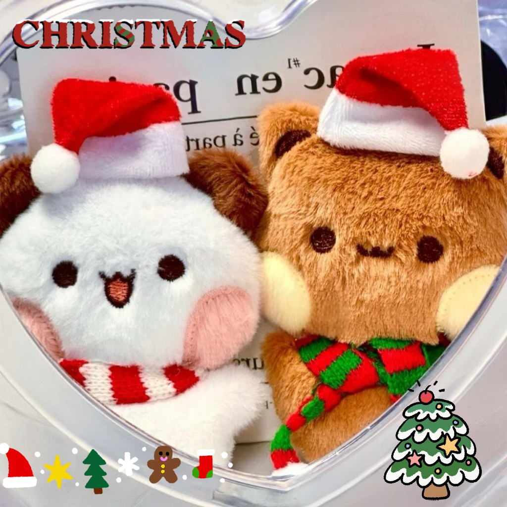 Christmas Bubu And Dudu Panda Pendant Magnet Bag Pendant Dolls Cute Backpack Keychain Decoration Couple Accessories Gift Toys