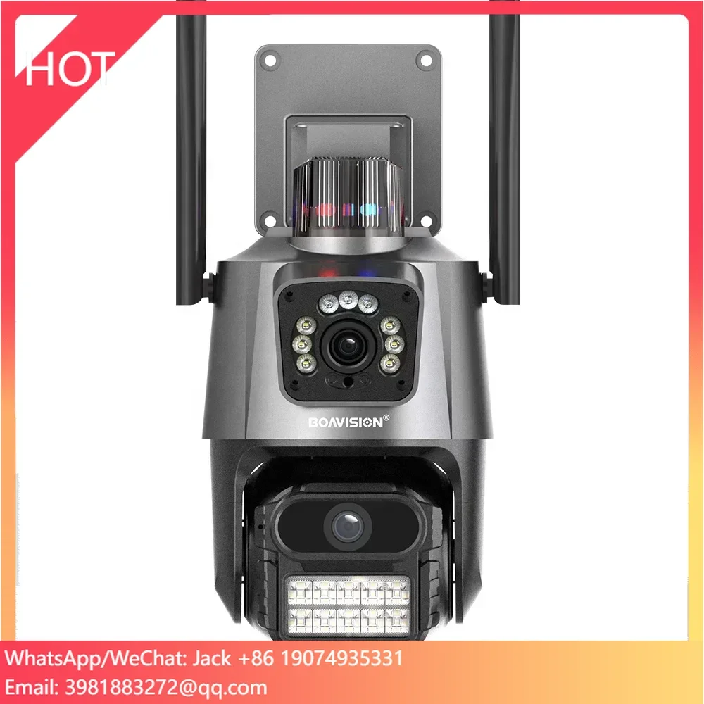 

Dual Lens IP Camera With Dual Screen Color Night Vision Outdoor 4MP Security IP Camera CCTV Surveillance Camera ICSEE