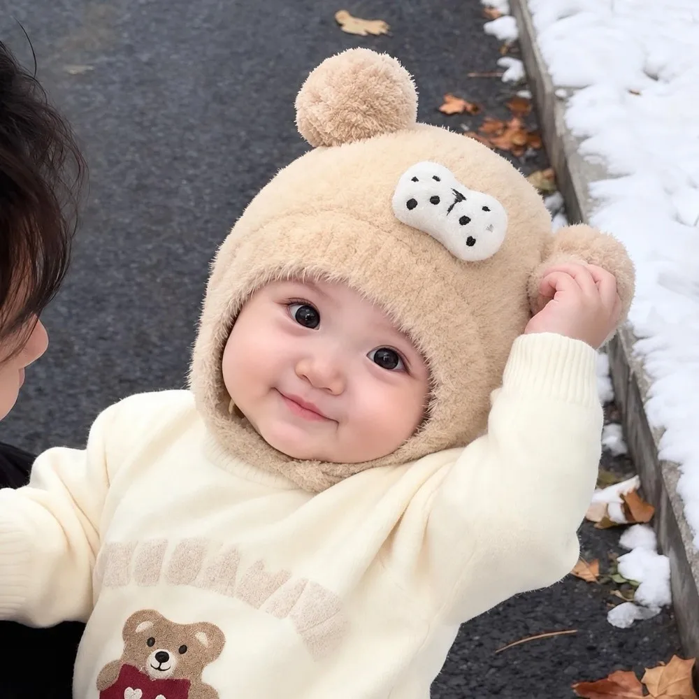 New Warm Winter Hat Double Pom Pom Ear Protection Knit Hat Bonnet Winter Wear