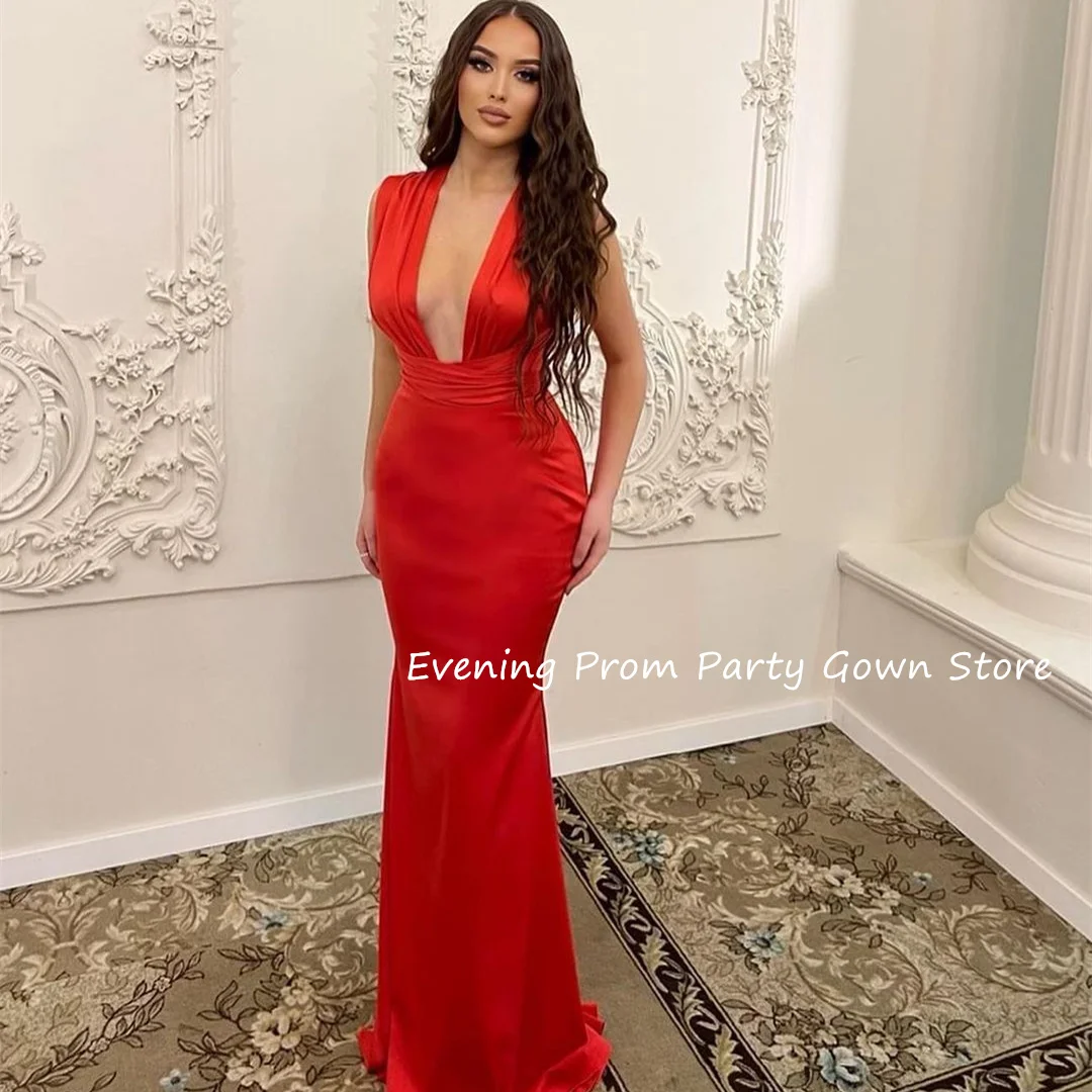 

Tight Waist Mermaid Evening Dresses V Neck Fashionable Banquet Dress vestidos de fiestas elegantes mujer فساتين سهره نسائيه فخمة