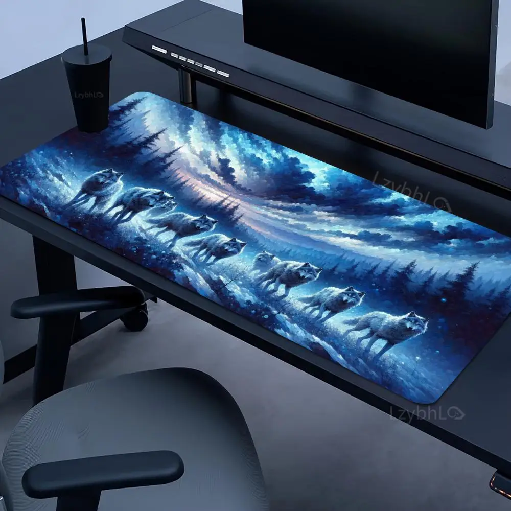 

Forest wolves Mouse Pad XXL Game Rubber Anti-slip Mousepads Large Computer Office Table Mats HD Gaming Keyboard Long Desk Mat