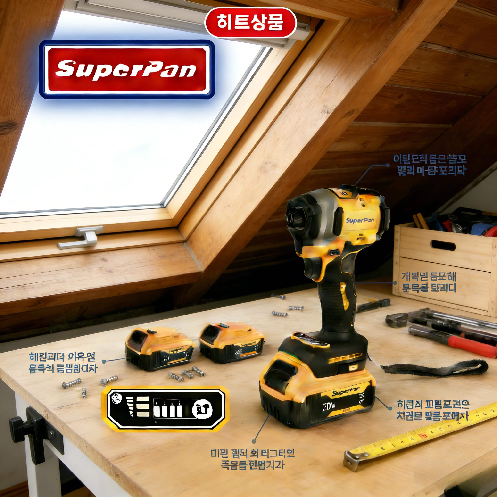 

Ультралегкий ударный шуруповерт SuperPan с высоким крутящим моментом 205 Нм, 20 В, быстросменный, для ремонта квартир (DIY), совместим с аккумулятором Dewalt 20 В