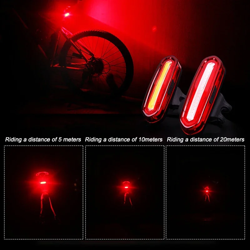 USB Lade Fahrrad Rücklichter Fahrrad Zubehör Mountainbike Nacht Reiten Warnung Wasserdichte Griff Bar Tragbare lichter