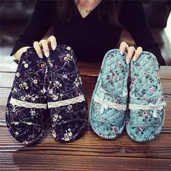 Korean Version Anti-skid Cloth Sole Slippers, Wooden Floor, Silent Indoor Soft Sole Home, Four Seasons Couple Slippers