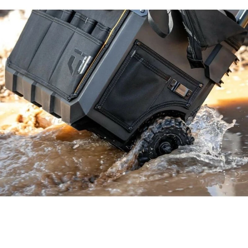 Scatola portaoggetti per attrezzi hardware da 14 pollici/18 pollici, scatola portaoggetti per attrezzi per la lavorazione del legno e installazione elettrica, valigetta trolley per kit attrezzi