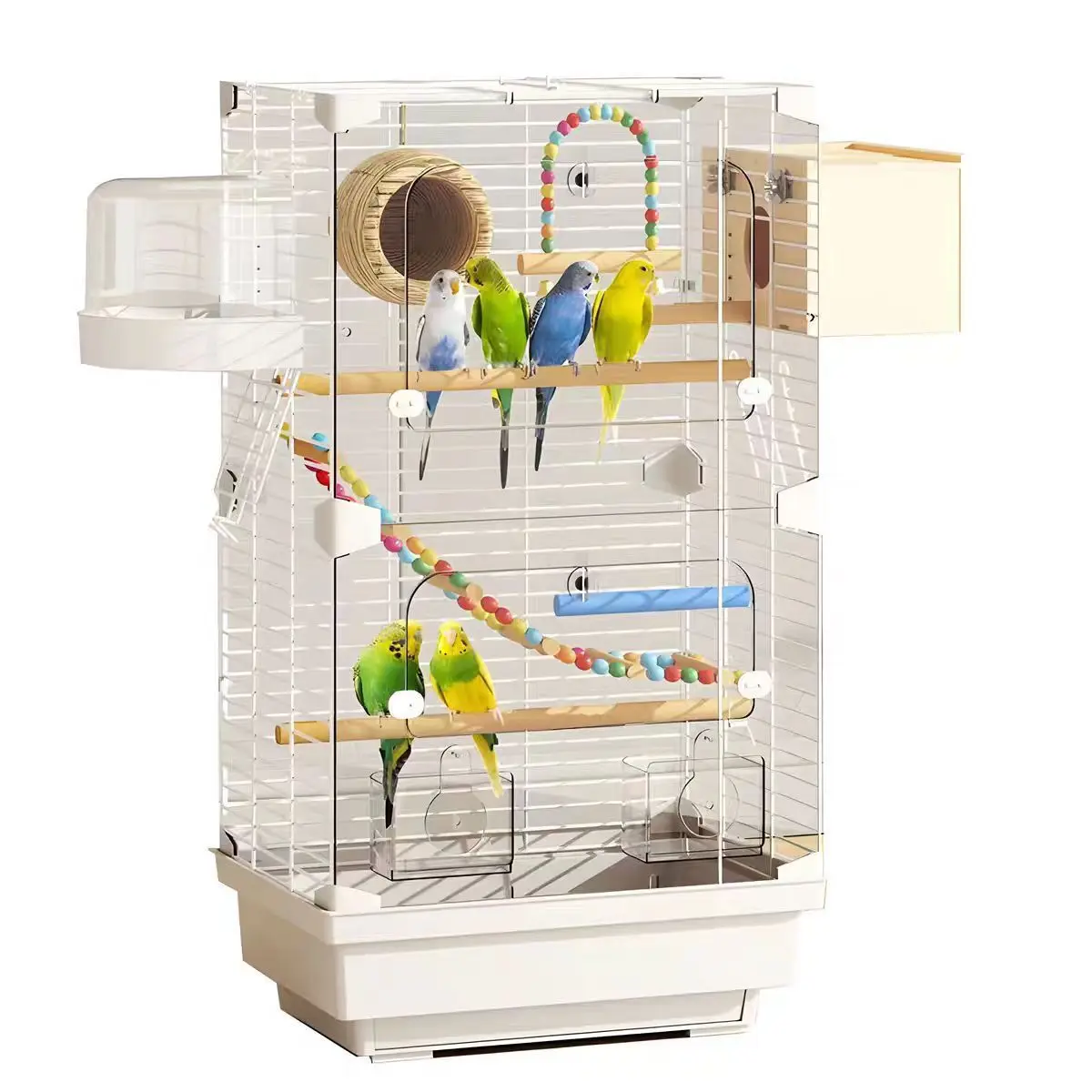 

Клетка для попугая, бытовая металлическая декоративная клетка для дома, специальная роскошная клетка для птиц из кожи тигра, большая вилла для голубей