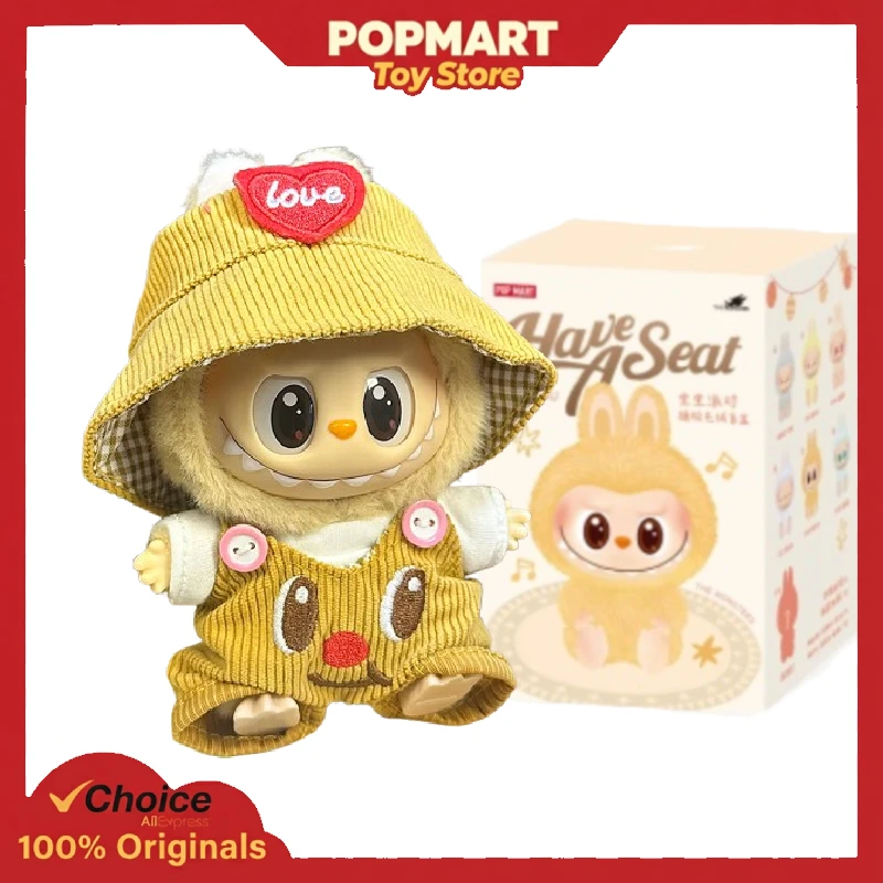 

POP MART LABUBU V2 Have a Seat Butter Bear Outfit Аутентичный набор кукол Оригинальная виниловая фигурка Коллекционная игрушка в подарок