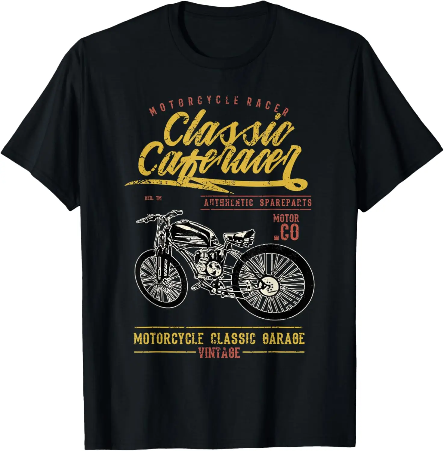 

Retro Motorcycle classic cafe-racer rocker Gift T-Shirt Motorcycle