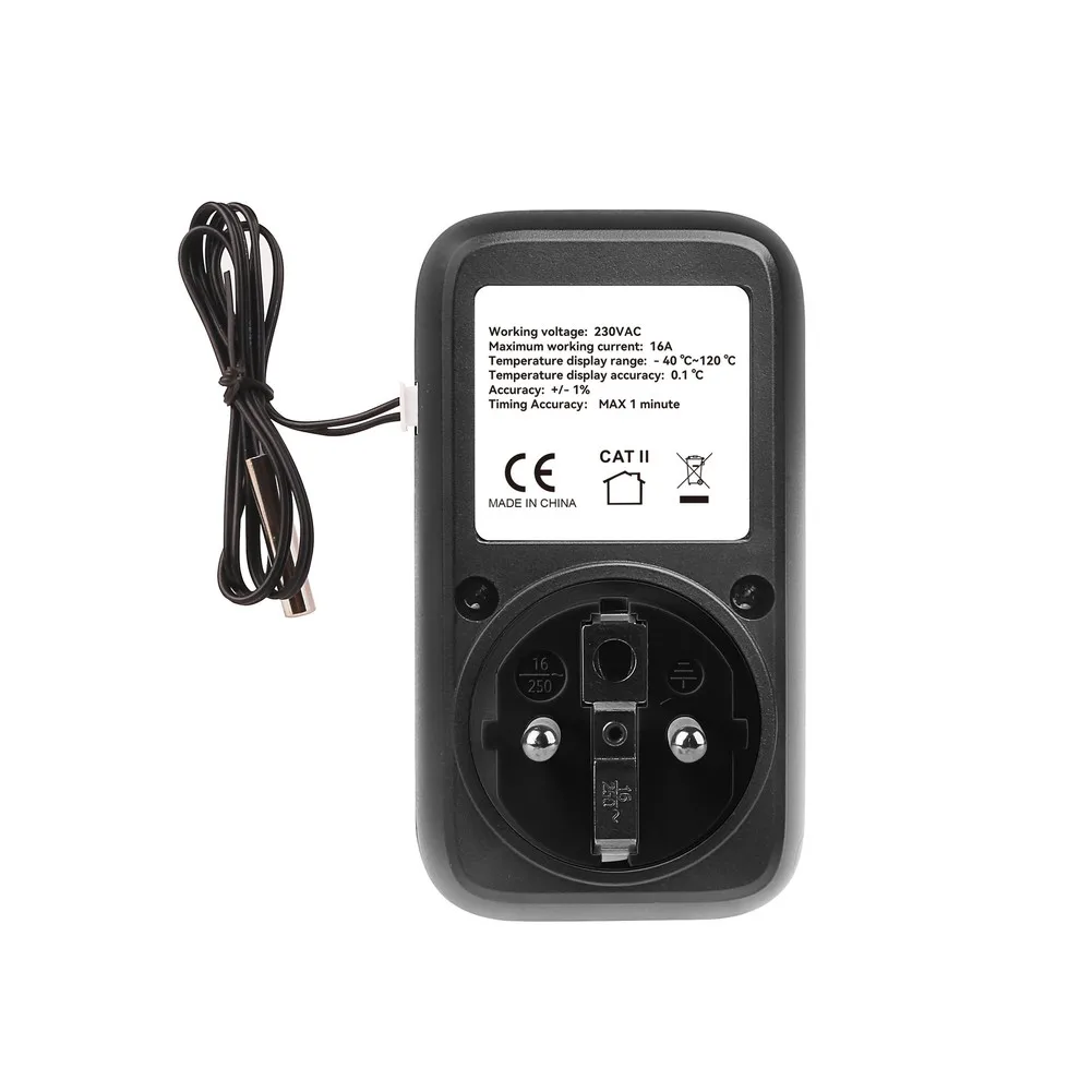 For Aquariums Reptile Thermostat Temp Controller Black Shell Temperature Display Accuracy Features Temperature Control