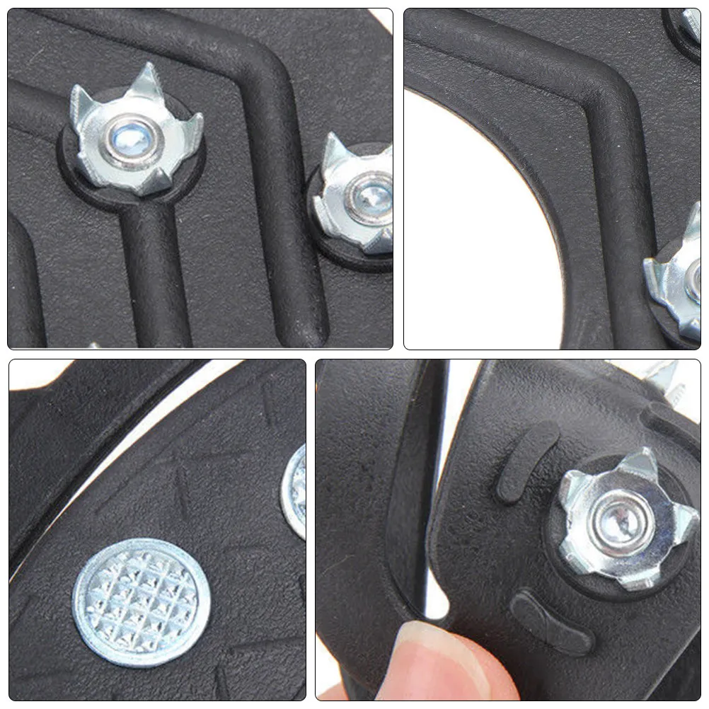 1Pair High Performance Snowfield Cleats Non-Slip Shoe Covers for Outdoor Climbing Hiking Running Jogging Ice Fishing Hunting