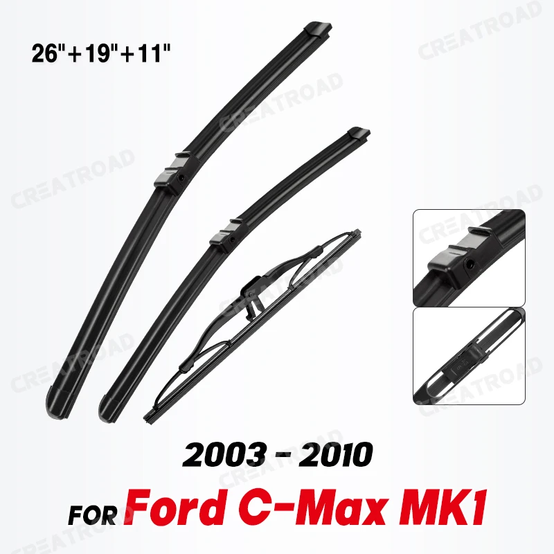 Wiper LHD Front & Rear Wiper Blades For Ford C-Max MK1 2003 - 2010 Windshield Windscreen Window Car Rain Brushes 26\