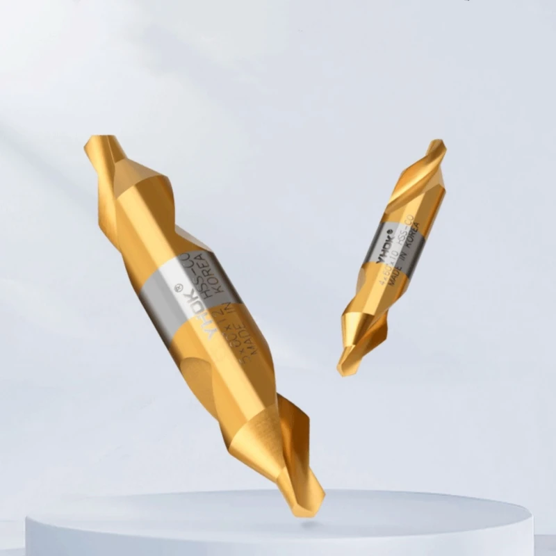 1PCS 한국 YHOK 코발트 HSS-CO 60 °   센터 드릴 TIN 코팅 0.5mm-6.0mm 드릴 비트 100L 150L은 비코팅입니다.