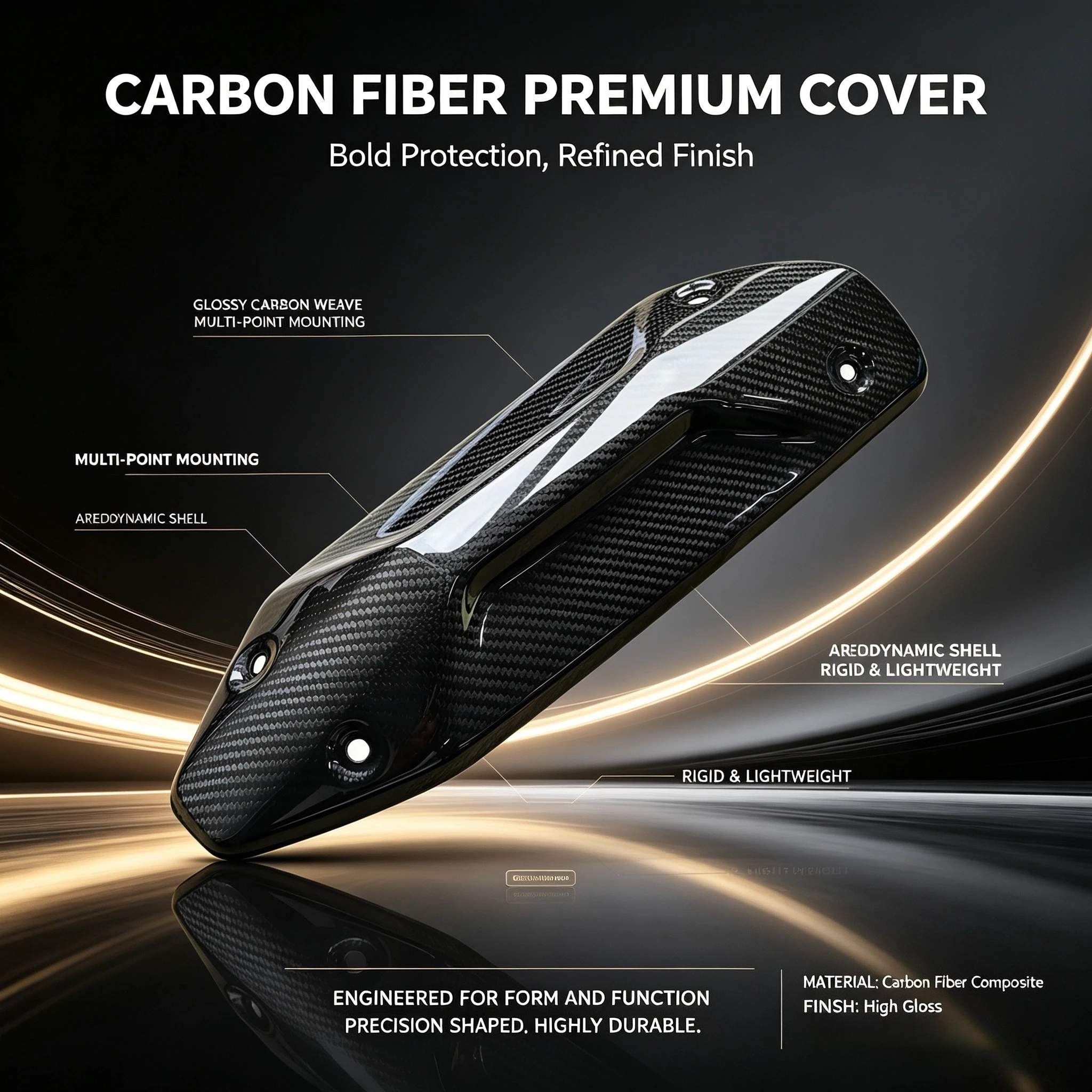 Carbon Fiber Motorcycle Exhaust Pipe Insulation Cover for BMW Motorrad G310GS 2017-2023