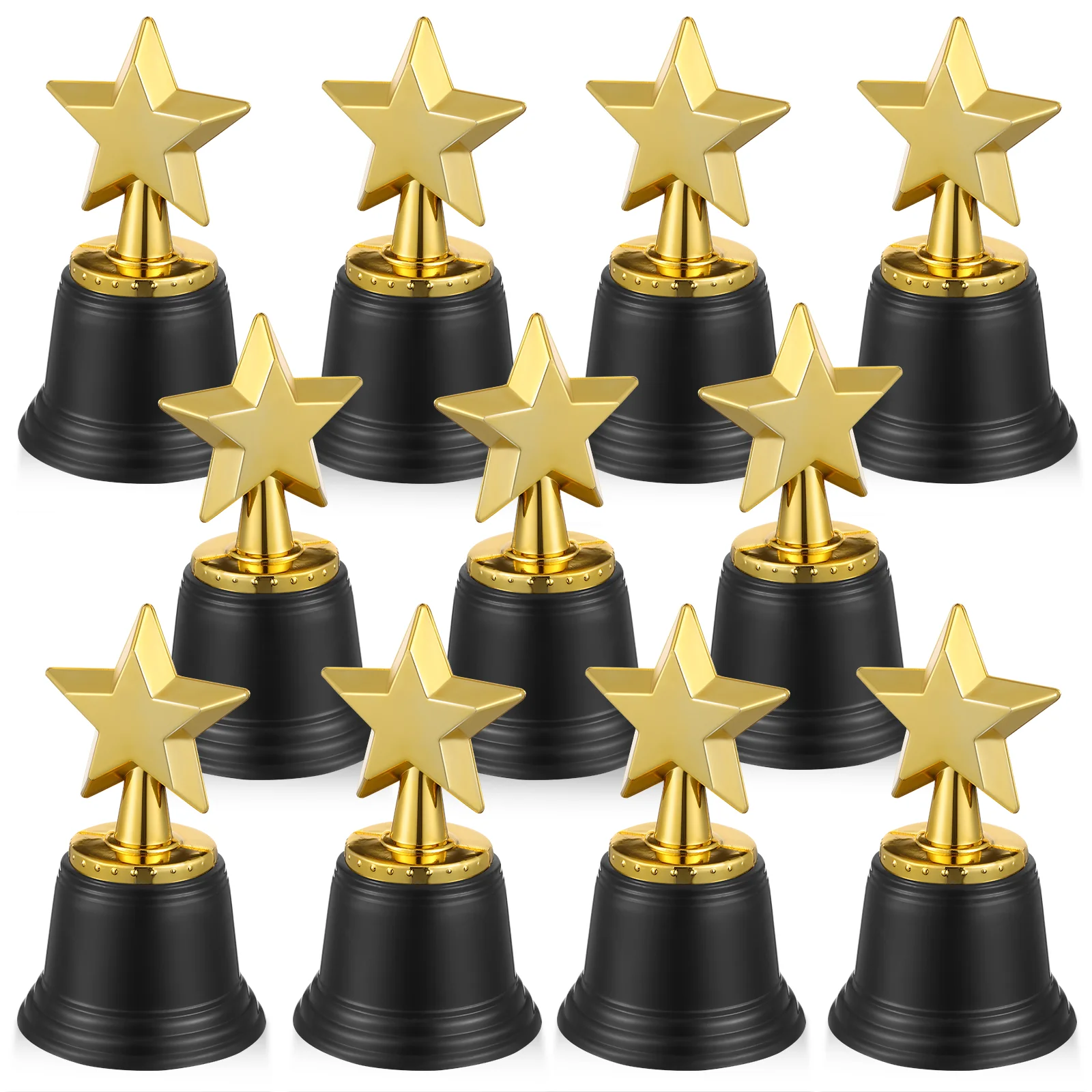 

20Pcs Party Trophy Model Plastic Trophy Competition Award Five-point Star Trophy Mini Trophy Kids Five-point Star Trophy