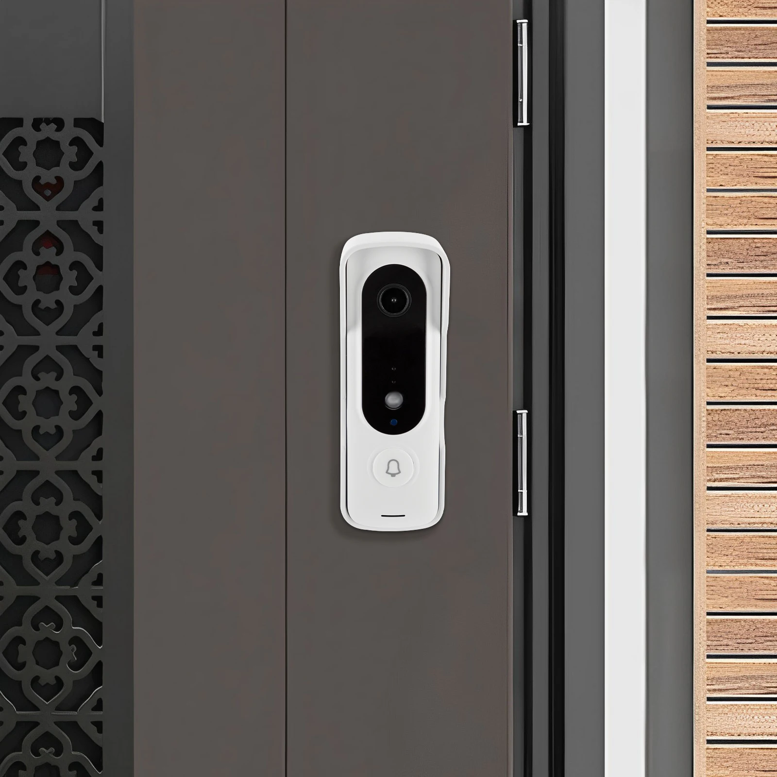 Slimme draadloze videodeurbel Draadloze visuele deurtelefoon 720P HD-camera, 120 °   Bekijk en nachtzicht, 30-daagse cloudopslag voor thuis