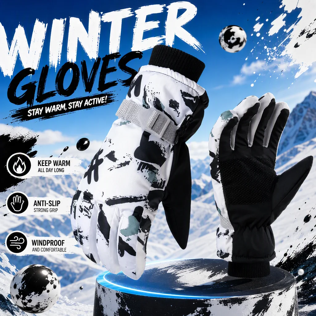 Ski Glove Waterproof - Sarung Tangan Ski Snowboard Musim Dingin