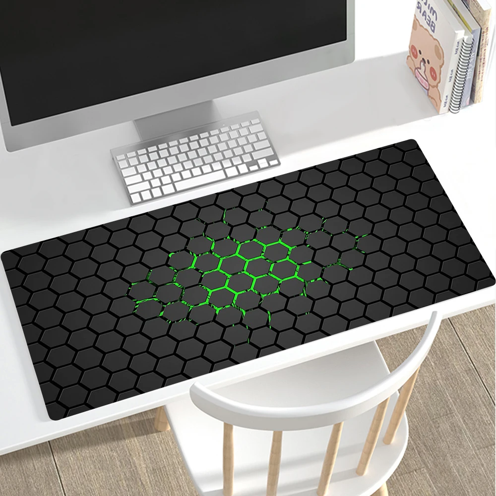 

Geometric Mousepad Deskmat Gaming Accessories Black and White Large Tapis De Souris Pc Gamer Keyboard Pad Mouse Pad Mausepad