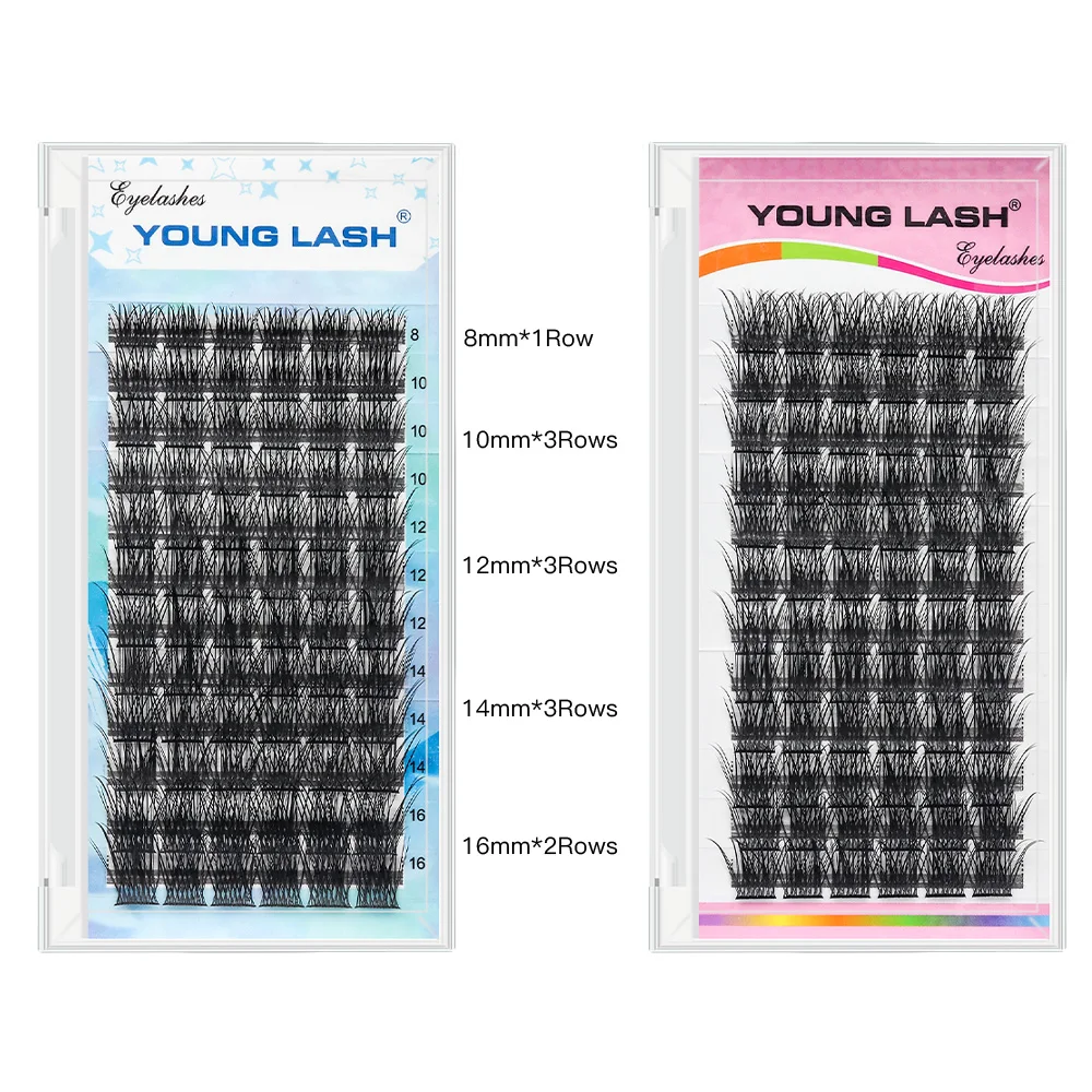 YOUNG LASH DIY  Eyelash Extension  Fluffy Volume Individual Clusters Lashes 72 Volume Natural Eyelash  DIY At Home