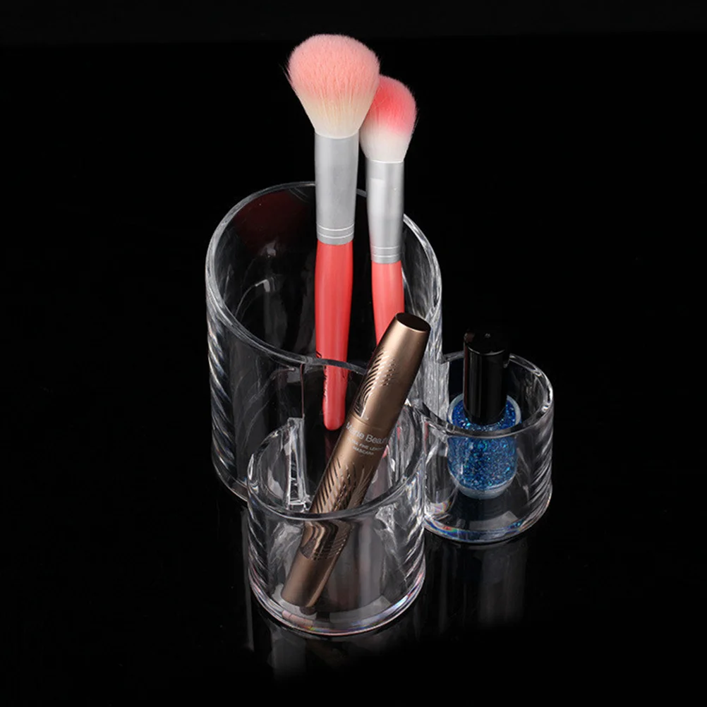 Boîte de rangement transparente pour brosses en acrylique, organisateur de bureau, boîte pour crayon à sourcils, rouge à lèvres, porte-rasoir, rangement de maquillage