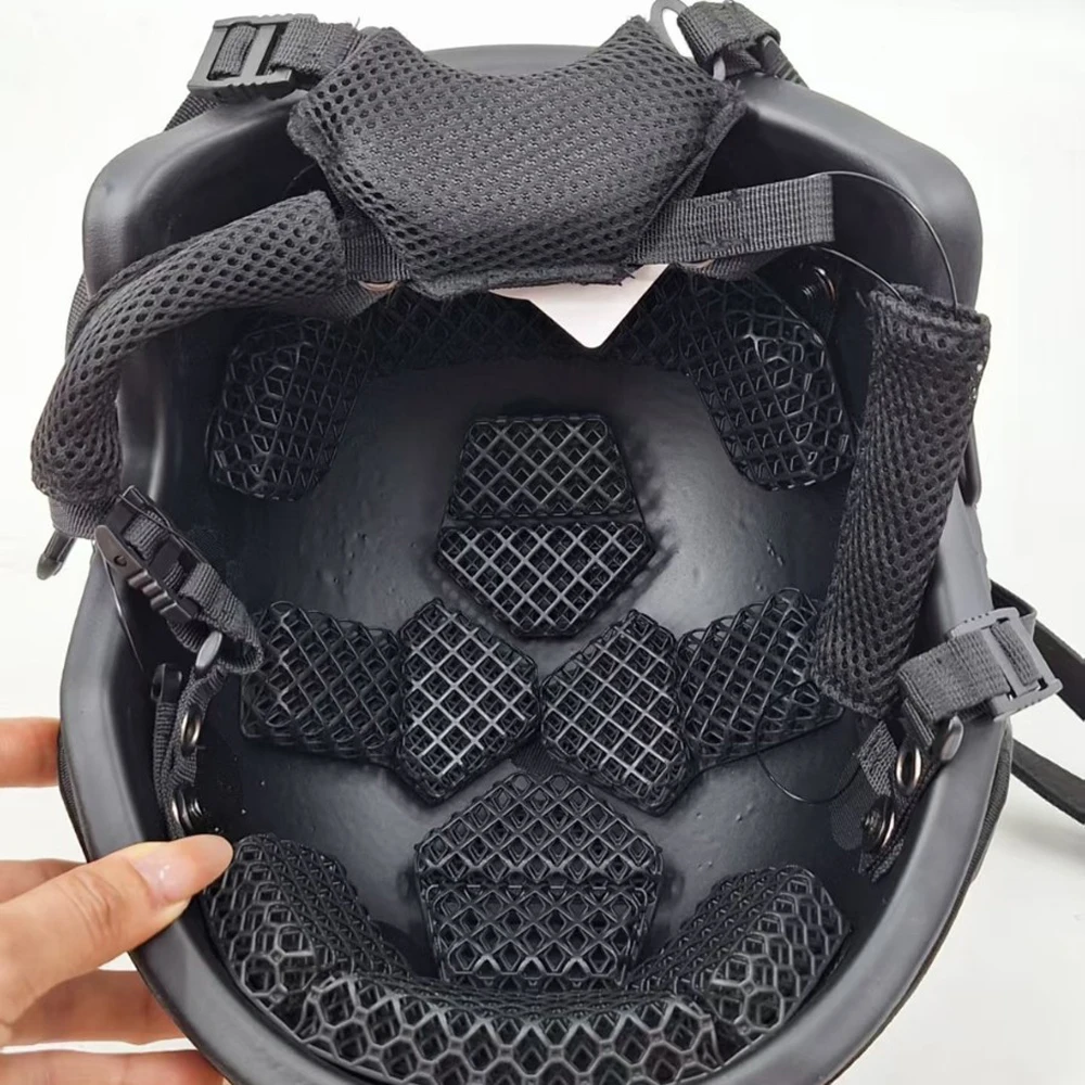 Tactical 3D Breathable Helmet lining, Pressure Reducing High Elasticity Grid Helmet lining With High Padding
