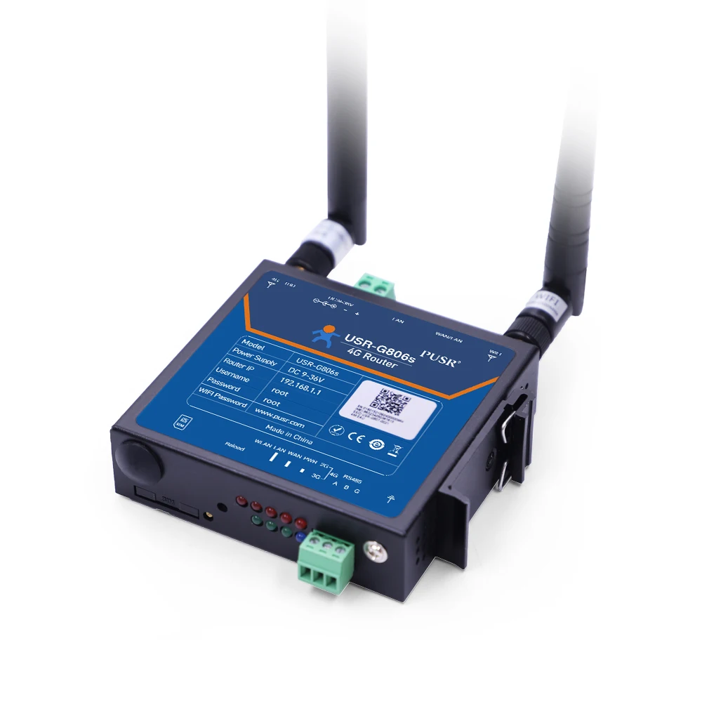 Router USR-G806s, Port seri RS485 LAN Ethernet ke 4G WiFi Converter Server Industrial 4G LTE perangkat IoT mendukung Modbus