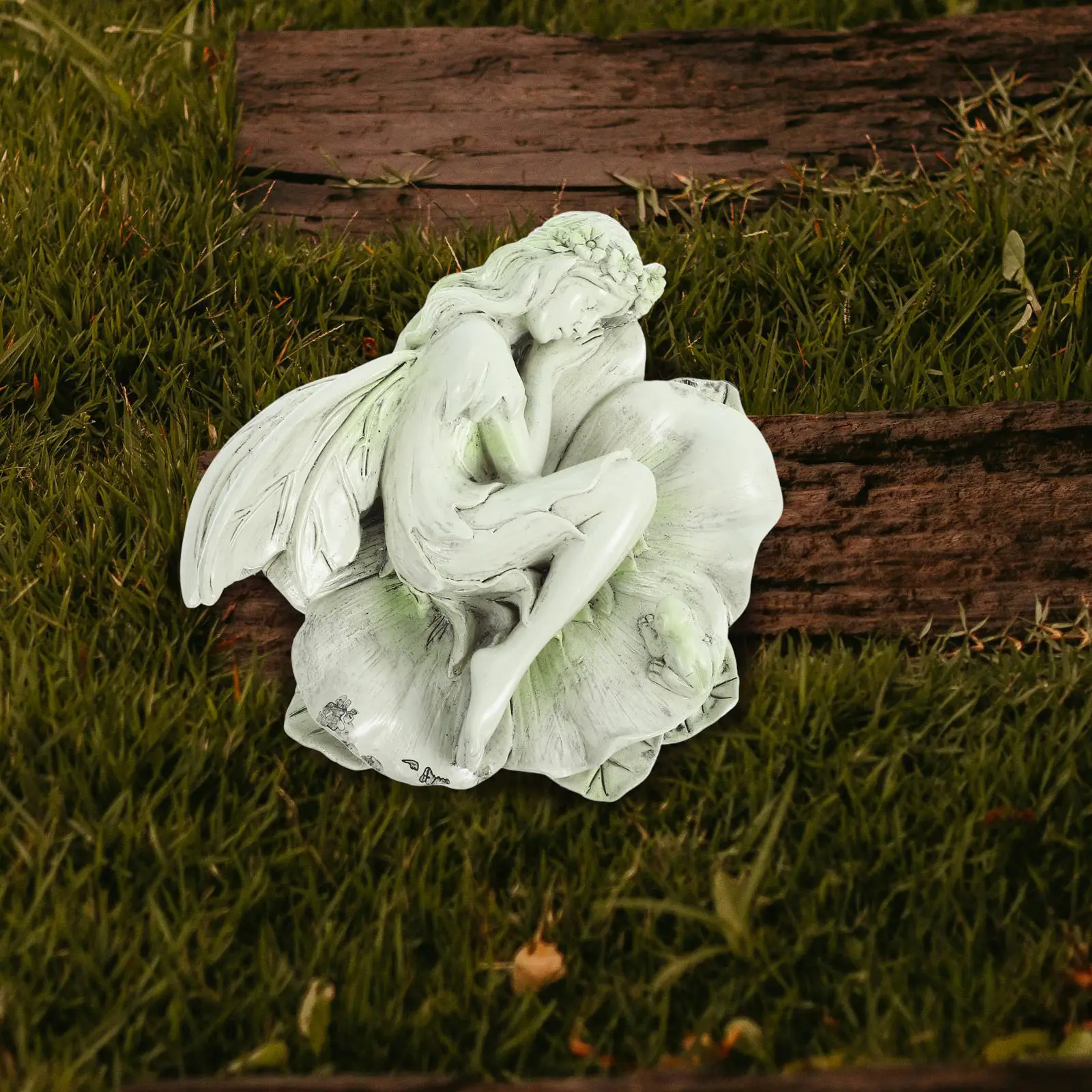 

Ретро-статуэтка спящего эльфа из смолы для сада, классическая уличная скульптура, реквизит для фотосессий, декоративное украшение для сада