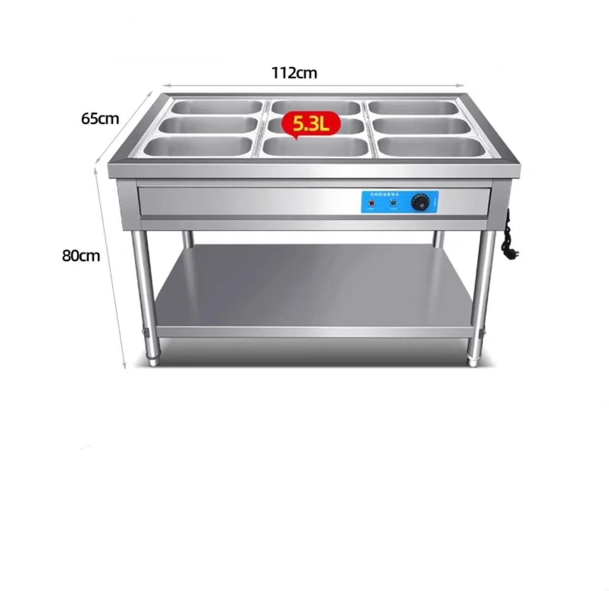 International Popular Style Bain Marie  for hotel and restaurant Stainless Steel Electric Soup Heating Pot