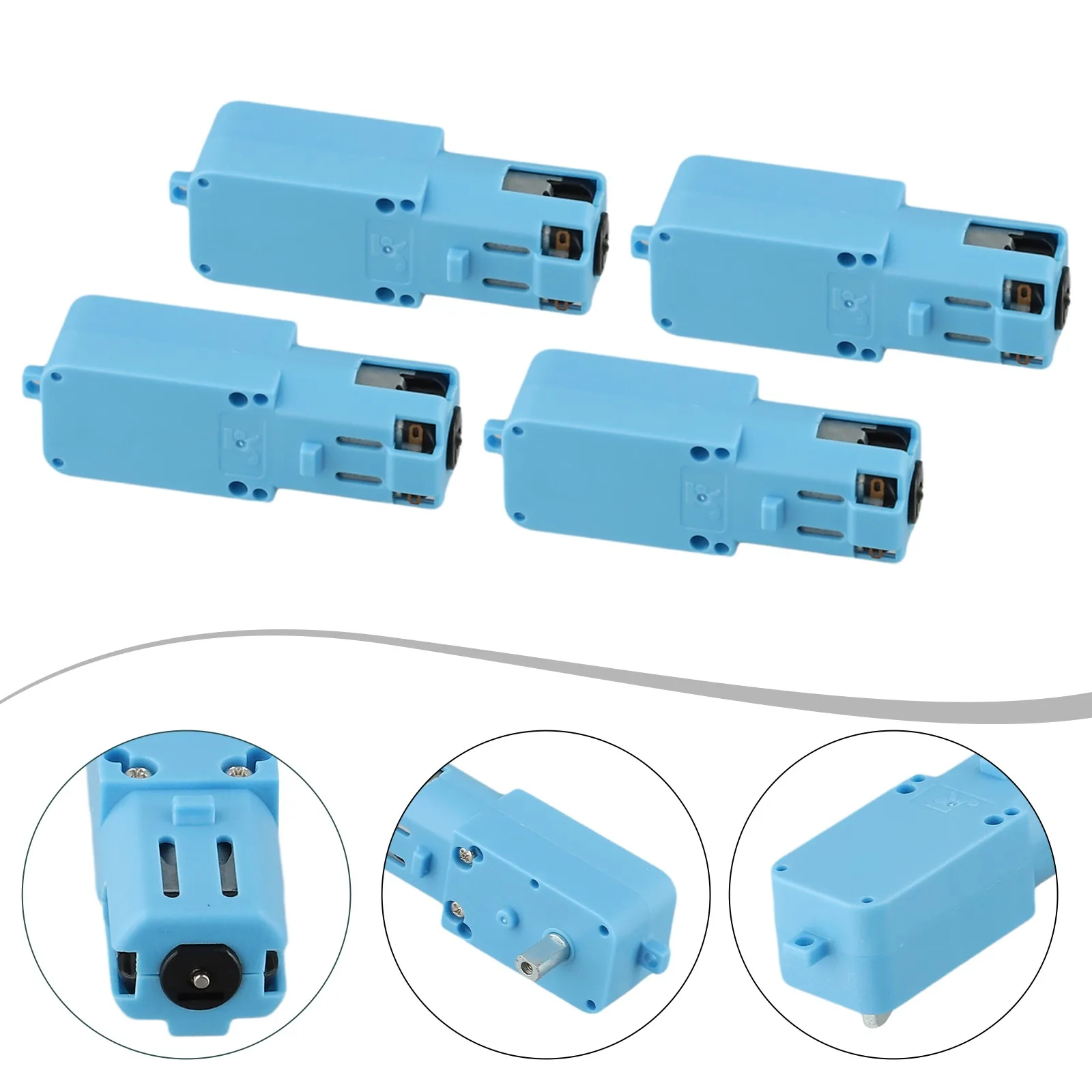 Pack of Four Metal Gear Motors Designed for TT at a Voltage Range of 3 6V with Stable Performance in Electronics Projects