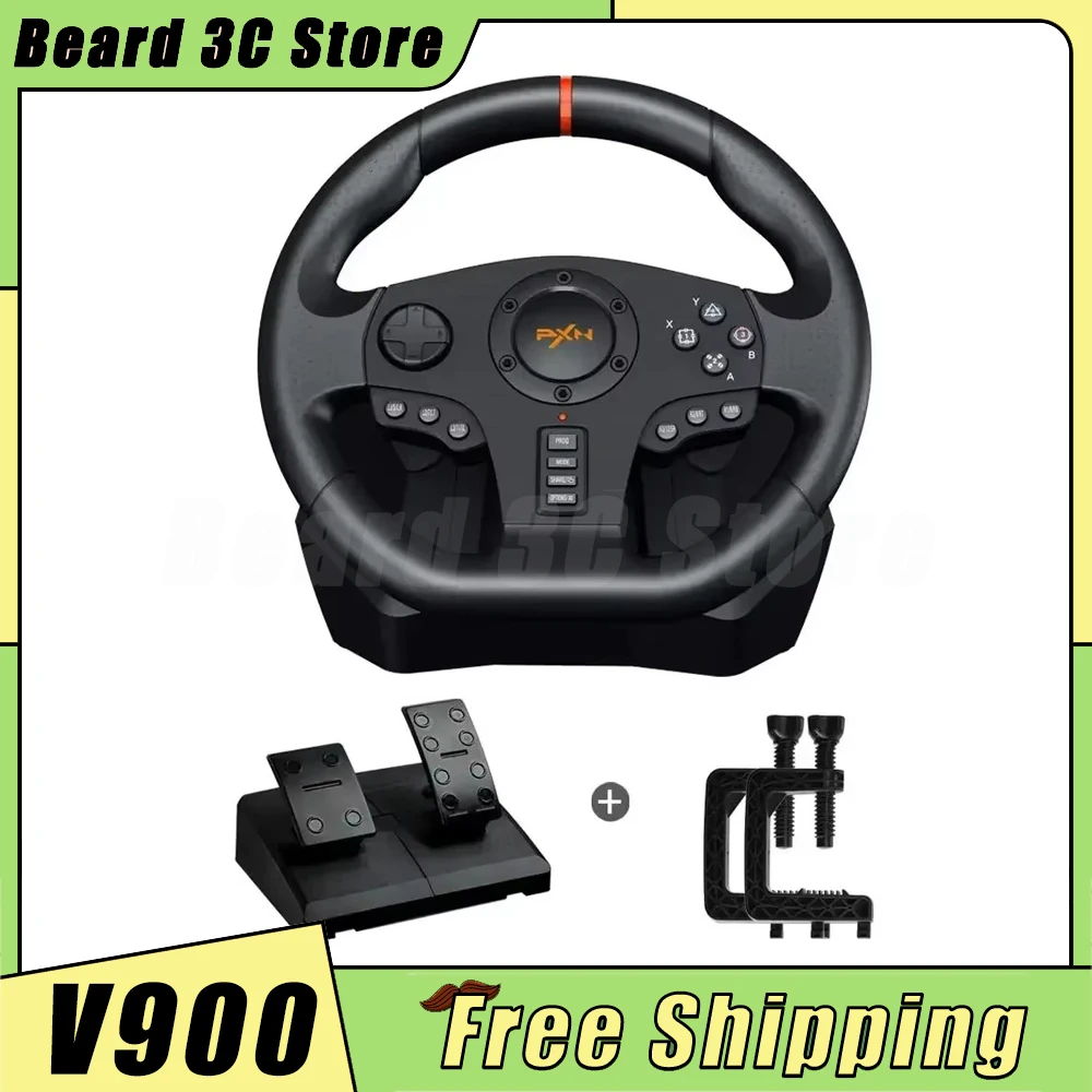 

Pxn V900 Gaming Steering Wheel Racing Wheel Simracing 6 In 1 For Ps4 Ps3 Xbox One/ Xbox Series S&X Nintendo Switch Windows Pc