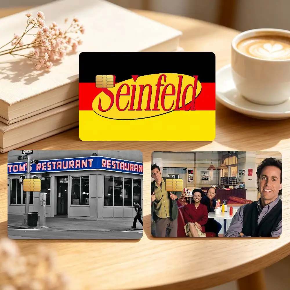 Classic Tv S-Seinfeld Funny Credit Card Sticker Waterproof Anti-Scratch 4PCS Bank Debit Traffic Cover Decoration