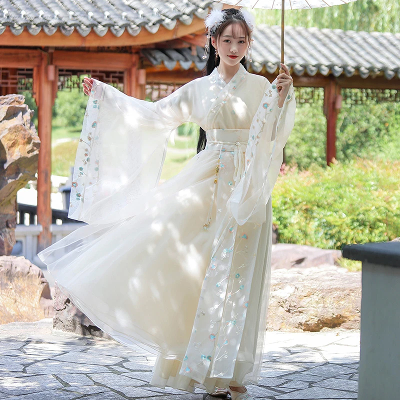 Hanfu Dress Folk Dance Costume Chinese Traditional National Fairy Costume Ancient Han Dynasty Princess Stage Outfits Daily