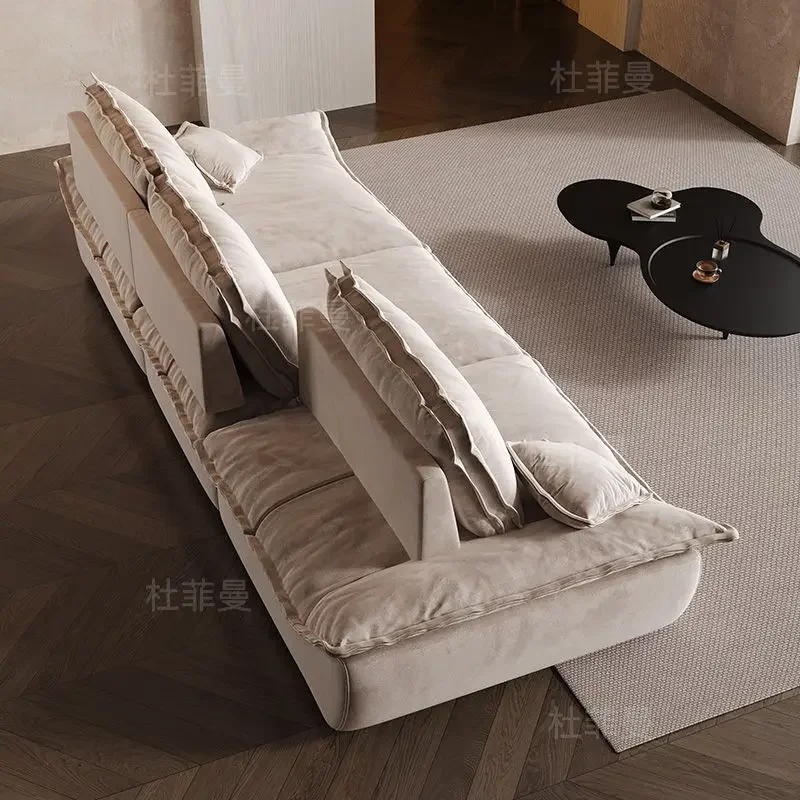 Divano pigro in tessuto con schienale rimovibile