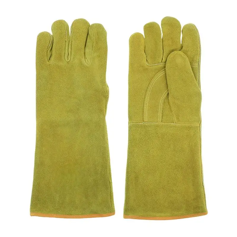 Snell Safety Custom Color 14 Inches Cow Split Leather Non-slip Protective Long Safety Working Thick Leather Welding Gloves