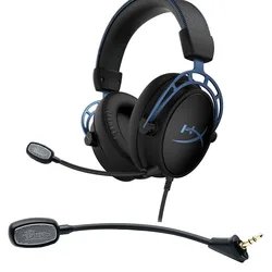 Blue IcePoP Mic Boom For Kingston HyperX Cloud Alpha, Alpha S, Cloud Mix Gaming Headsets 3.5mm Detachable Noise Cancelling Mic