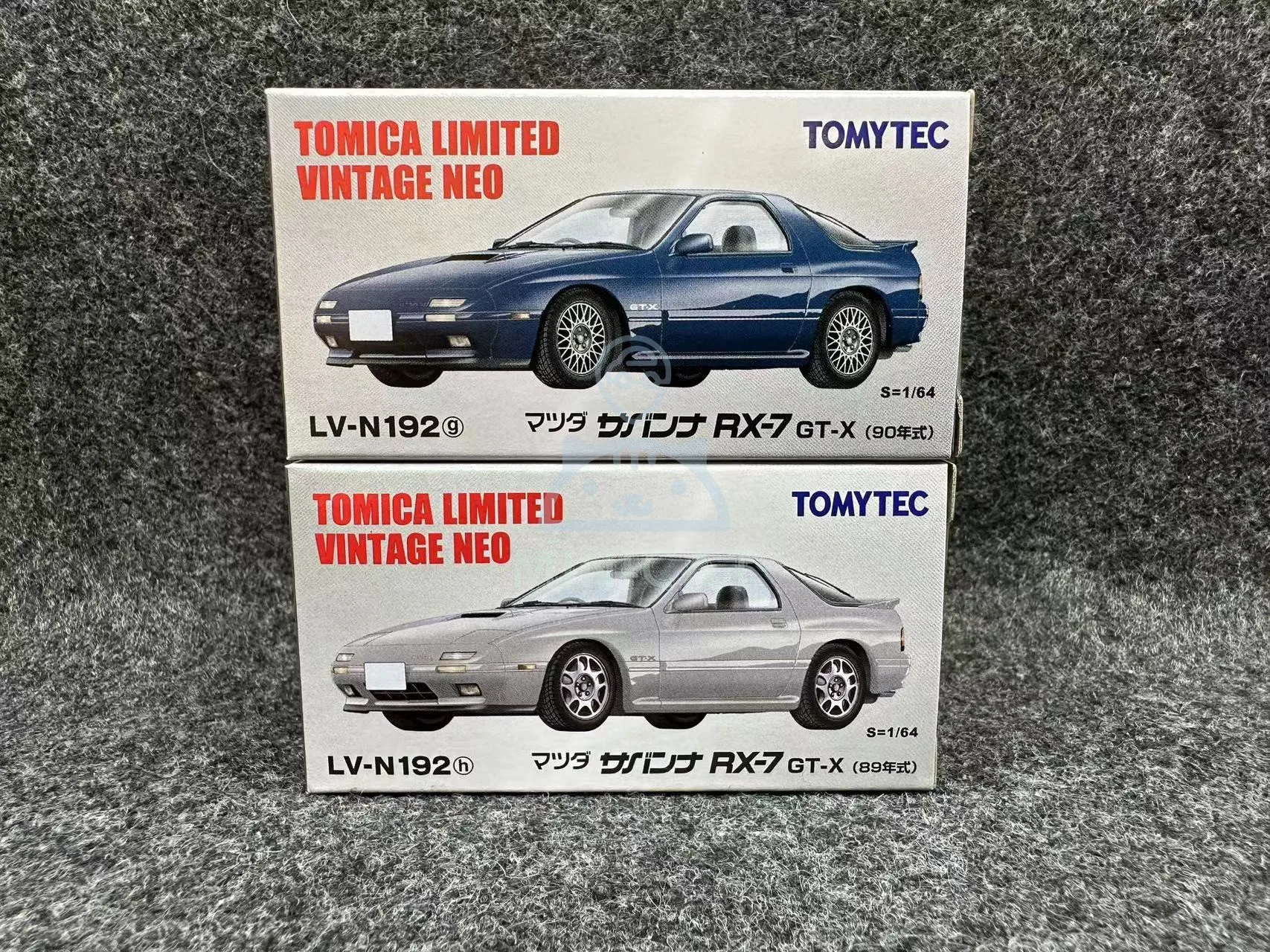 TAKARA TOMY TOMICA 1:64 TLV LV-N192g/h Mazda RX-7 GT-X alloy compression shaft miniature model, adult decoration,birthday gift