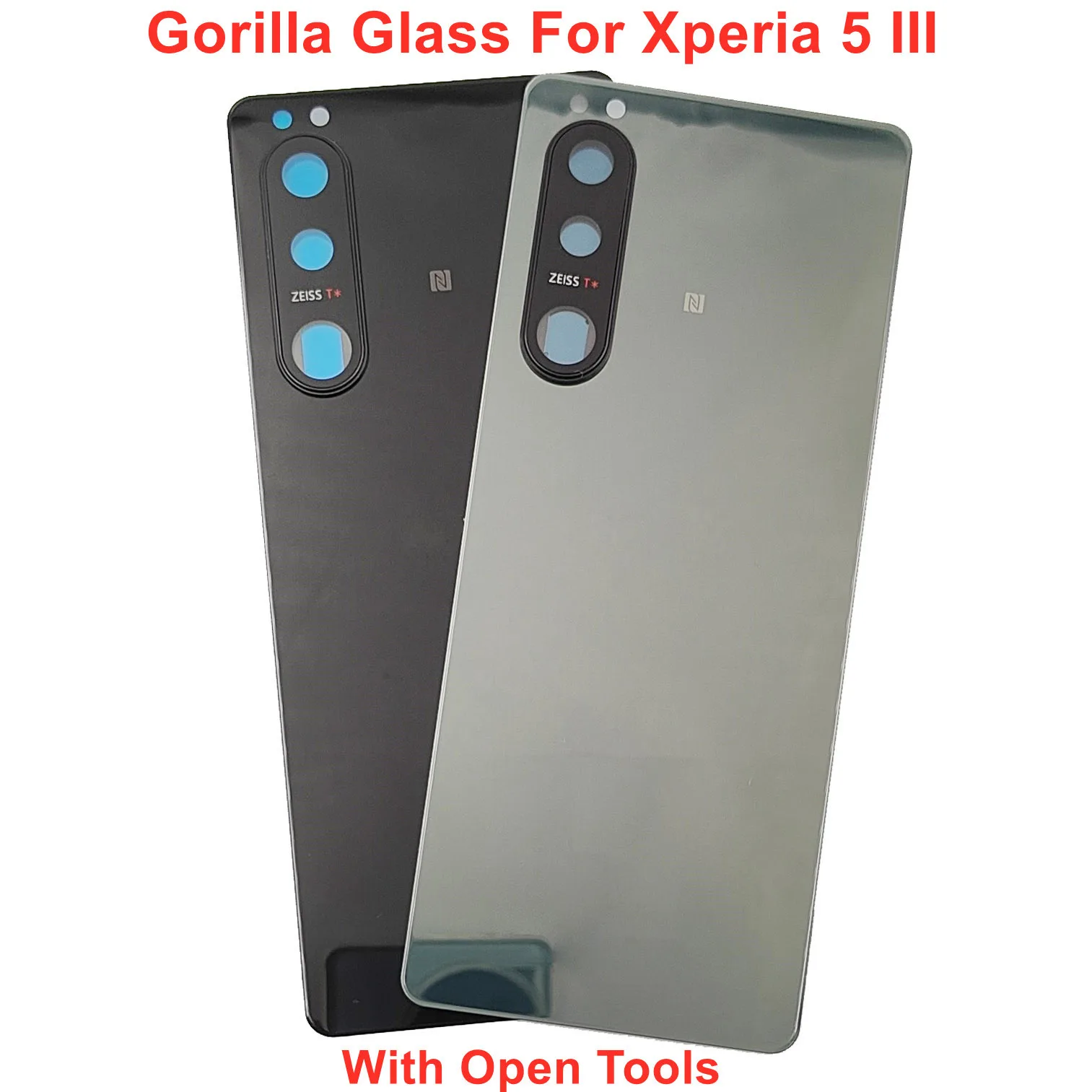 A+++ Gorilla Glass Back Lid Door For Sony Xperia 5 III Battery Cover Rear Housing Panel Case With Camera Lens Adhesive Sticker