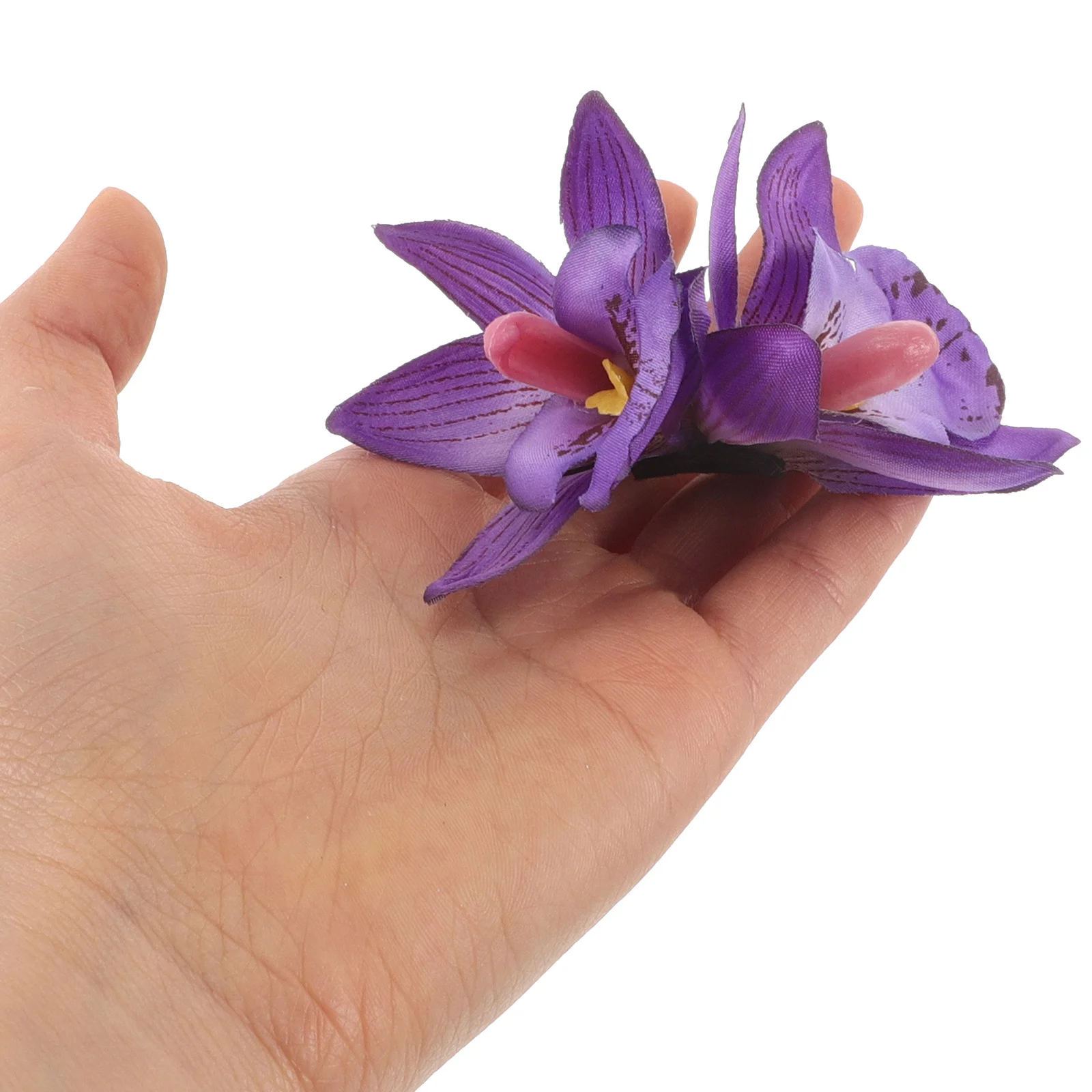 

Orchid Hair Clip Purple Flower Wedding Bridal Bridesmaid Hairpin Hawaiian Beach Hair Accessories Hairpiece Flower Barrettes