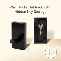 Hidden Safe Box Wood Hook Hat Rack With Storage Compartment Key Safe Sight Secret Diversion Home Office Hide Cash Jewelry Pills